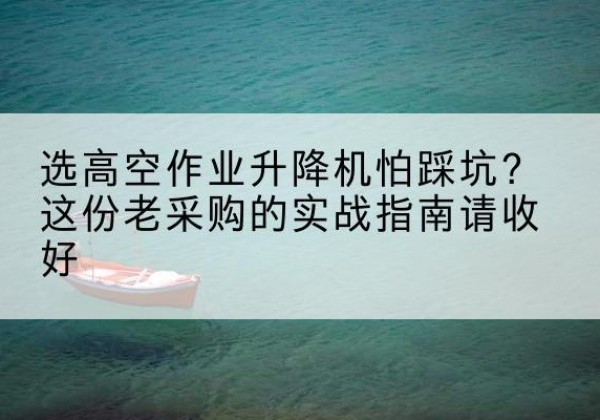 容城高空作业升降机厂家推荐-选高空作业升降机怕踩坑？这份老采购的实战指南请收好
